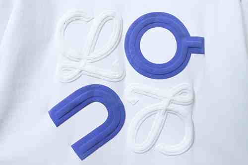 EM Sneakers Loewe 25ss Suede Logo Foam Print T-shirt White