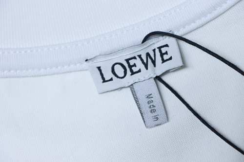 EM Sneakers Loewe 25ss Suede Logo Foam Print T-shirt White