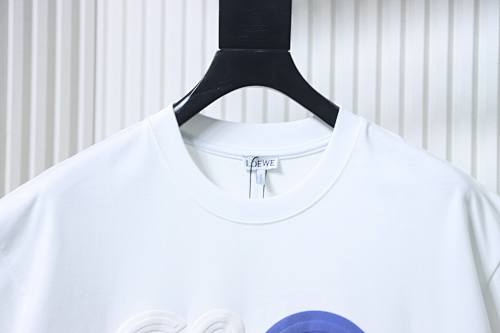 EM Sneakers Loewe 25ss Suede Logo Foam Print T-shirt White