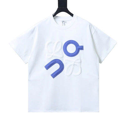 EM Sneakers Loewe 25ss Suede Logo Foam Print T-shirt White 01