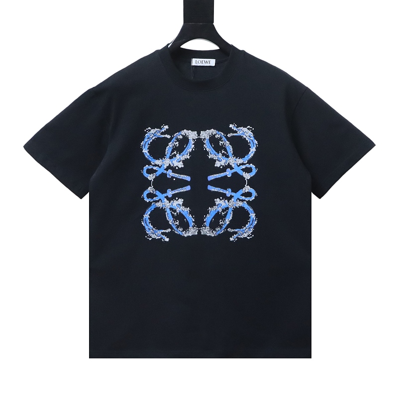 EM Sneakers Loewe 25ss Wave Logo Print T-shirt Black