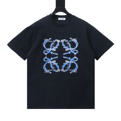 EM Sneakers Loewe 25ss Wave Logo Print T-shirt Black 01