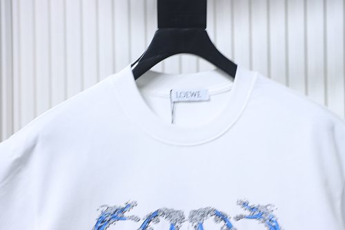 EM Sneakers Loewe 25ss Wave Logo Print T-shirt White
