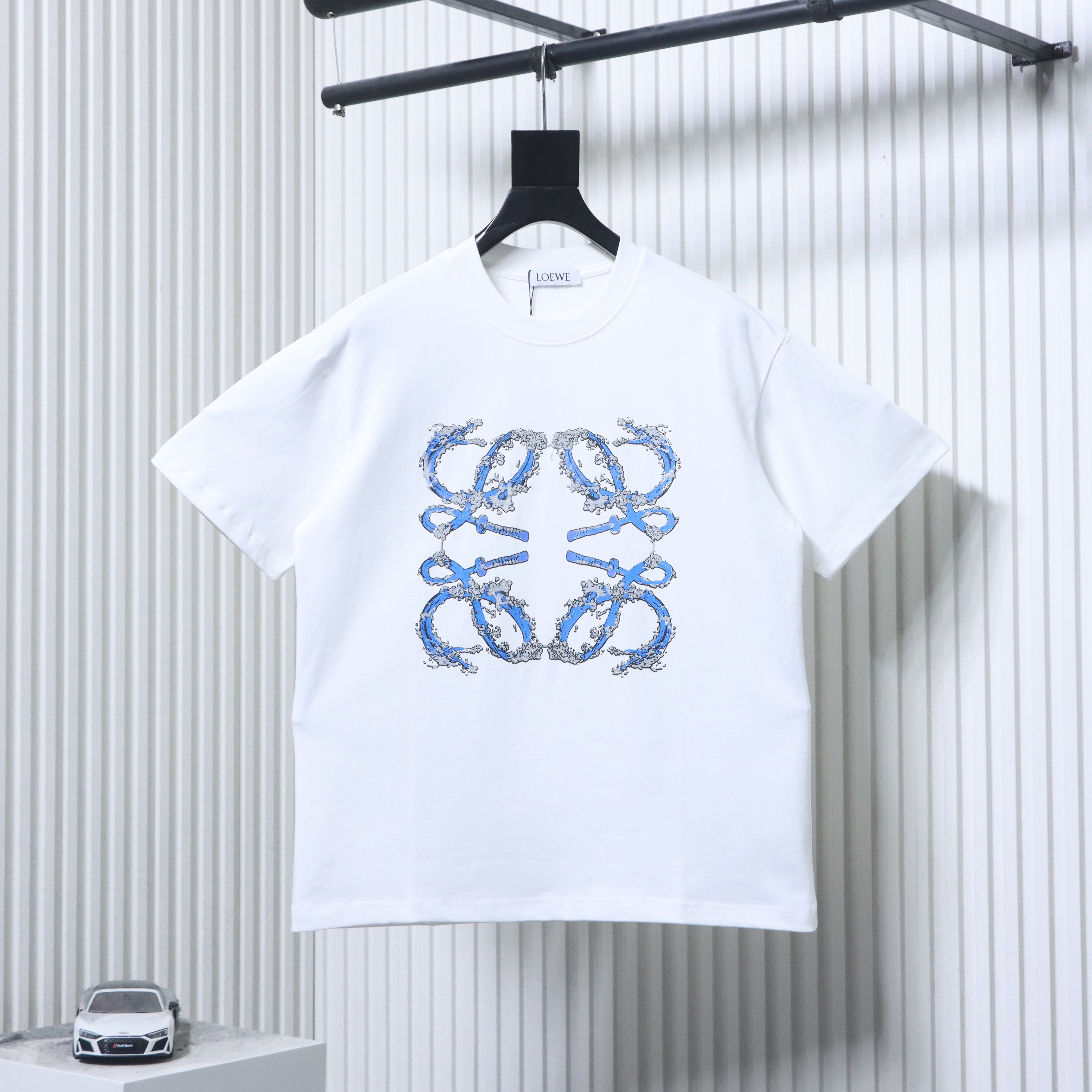 EM Sneakers Loewe 25ss Wave Logo Print T-shirt White