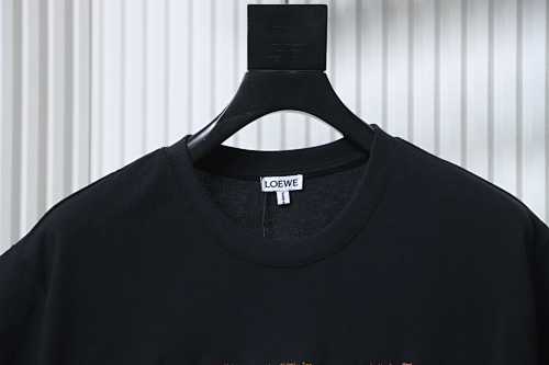 EM Sneakers Loewe 26SS Colorful Embroidered T-shirt Black