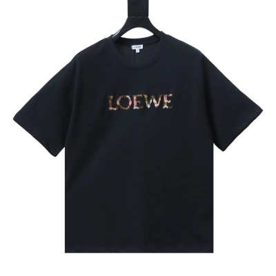 EM Sneakers Loewe 26SS Colorful Embroidered T-shirt Black 01