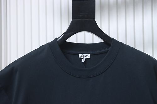 EM Sneakers Loewe 26SS Colorful Logo Embroidered T-shirt Black