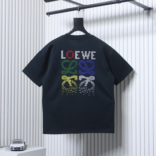 EM Sneakers Loewe 26SS Colorful Logo Embroidered T-shirt Black