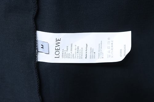 EM Sneakers Loewe 26SS Colorful Logo Embroidered T-shirt Black