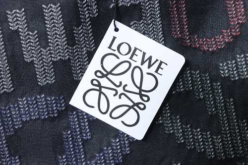EM Sneakers Loewe 26SS Colorful Logo Embroidered T-shirt Black