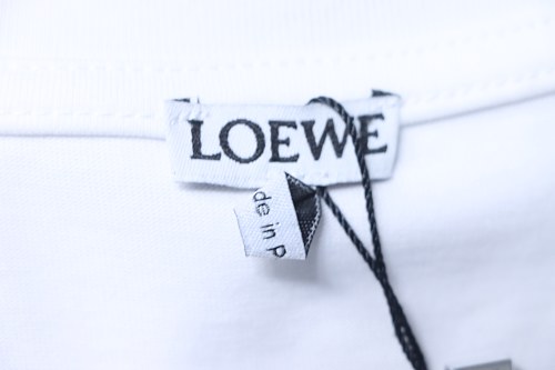 EM Sneakers Loewe 26SS Colorful Logo Embroidered T-shirt White