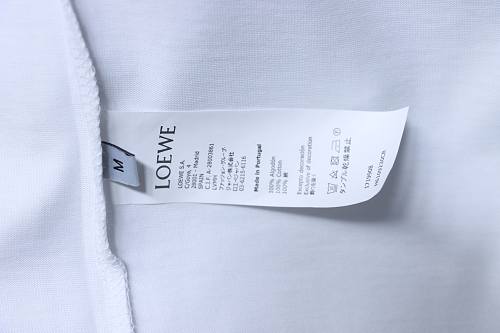 EM Sneakers Loewe 26SS Colorful Logo Embroidered T-shirt White