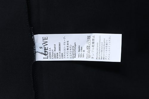 EM Sneakers Loewe 26SS Faux Pocket Color Block Logo T-Shirt Black