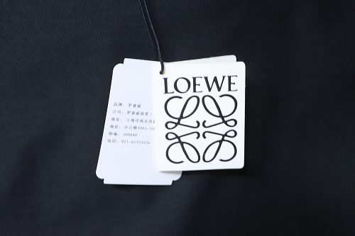 EM Sneakers Loewe 26SS Faux Pocket Color Block Logo T-Shirt Black