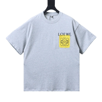 EM Sneakers Loewe 26SS Faux Pocket Color Block Logo T-Shirt Gray 01