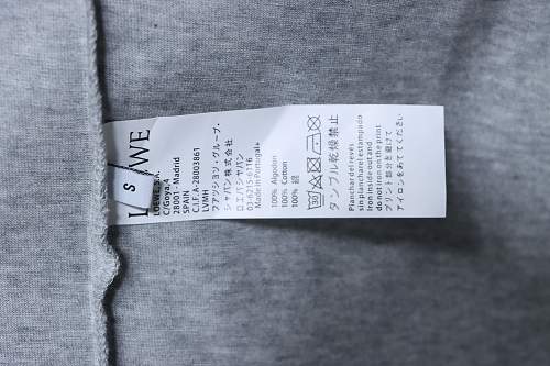 EM Sneakers Loewe 26SS Faux Pocket Color Block Logo T-Shirt Gray