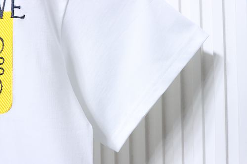 EM Sneakers Loewe 26SS Faux Pocket Color Block Logo T-Shirt White