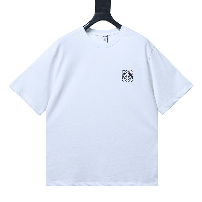 EM Sneakers Loewe 26SS Kitten Embroidered T-shirt White
