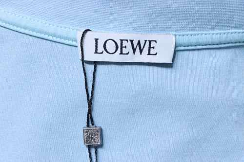 EM Sneakers Loewe 26SS Logo Cutout T-shirt Blue