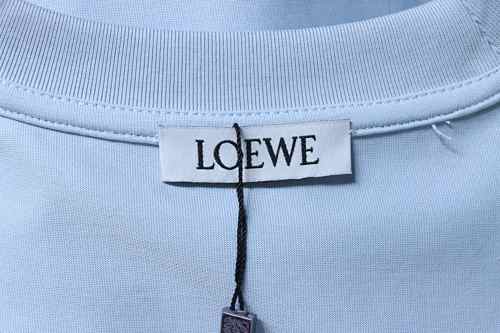 EM Sneakers Loewe 26SS Pocket Embroidered Logo T-Shirt Blue