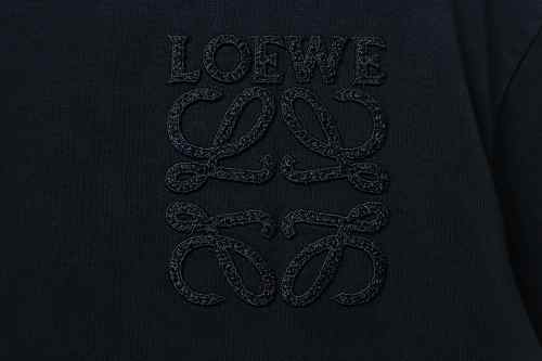 EM Sneakers Loewe 26SS Subtle Logo Woven Embroidered T-Shirt Black