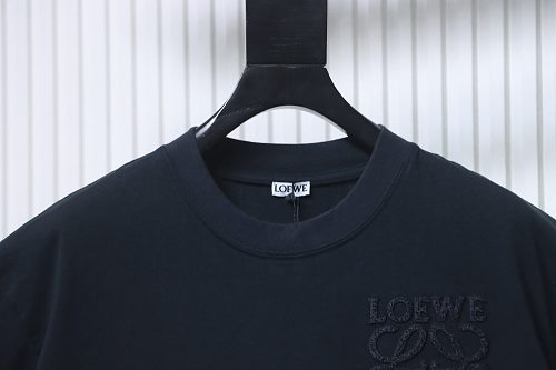 EM Sneakers Loewe 26SS Subtle Logo Woven Embroidered T-Shirt Black