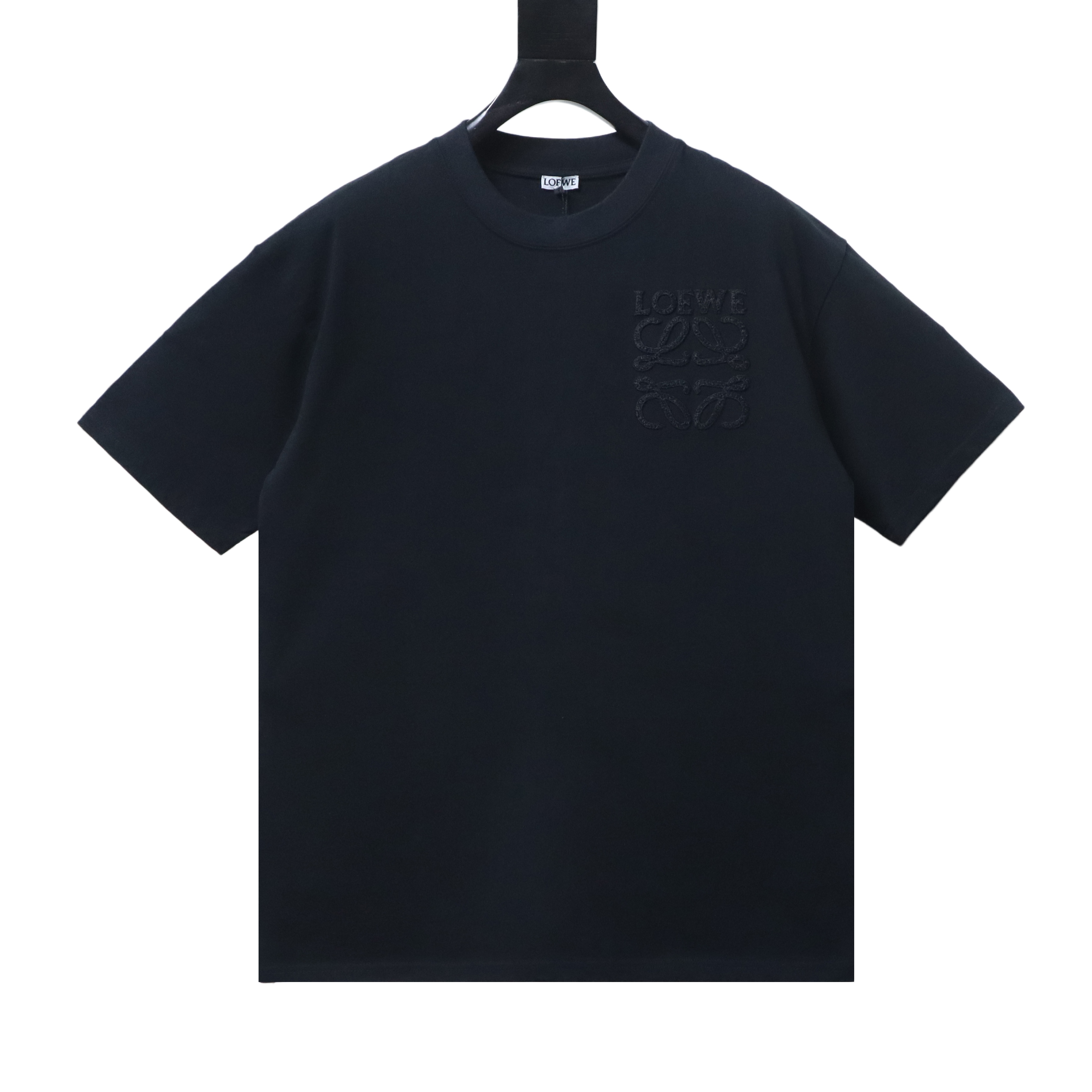 EM Sneakers Loewe 26SS Subtle Logo Woven Embroidered T-Shirt Black