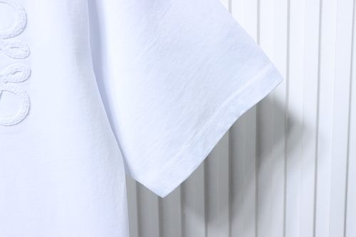 EM Sneakers Loewe 26SS Subtle Logo Woven Embroidered T-Shirt White