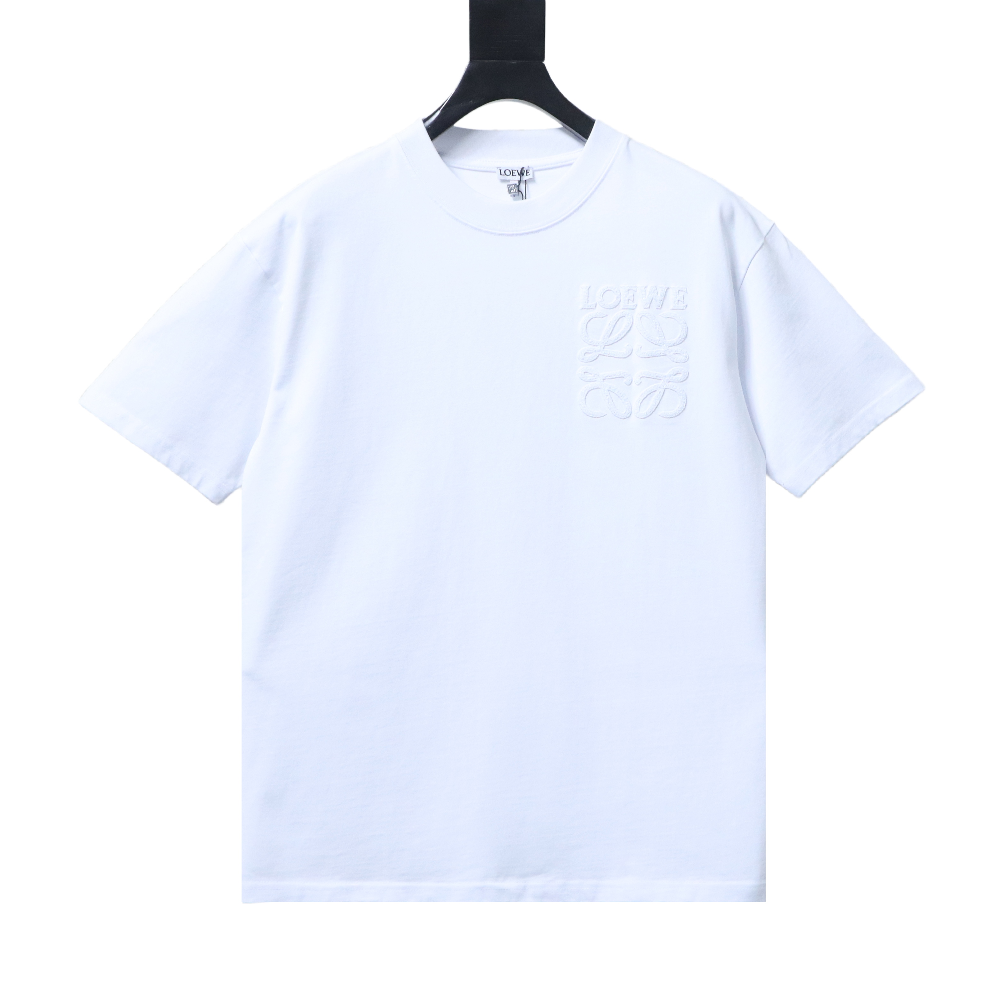 EM Sneakers Loewe 26SS Subtle Logo Woven Embroidered T-Shirt White