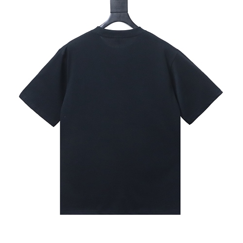 EM Sneakers Loewe & Onrun Collaboration Zipper Pocket Logo Taped T-Shirt Black