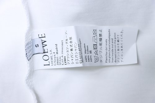 EM Sneakers Loewe & Onrun Collaboration Zipper Pocket Logo Taped T-Shirt White