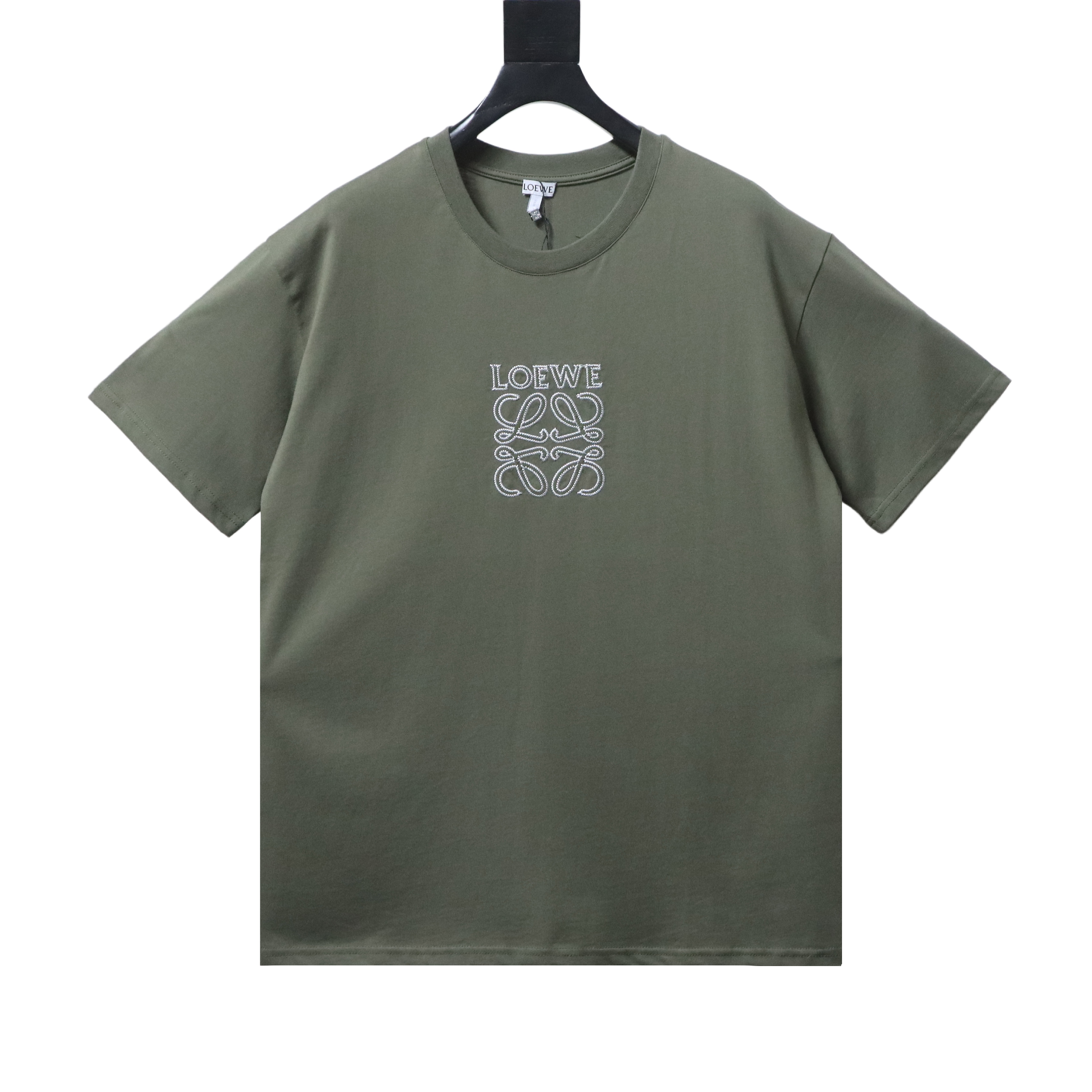 EM Sneakers Loewe Anagram Embroidered T-shirt Avocado Green