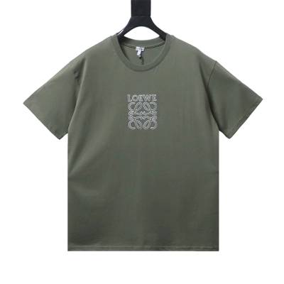 EM Sneakers Loewe Anagram Embroidered T-shirt Avocado Green 01