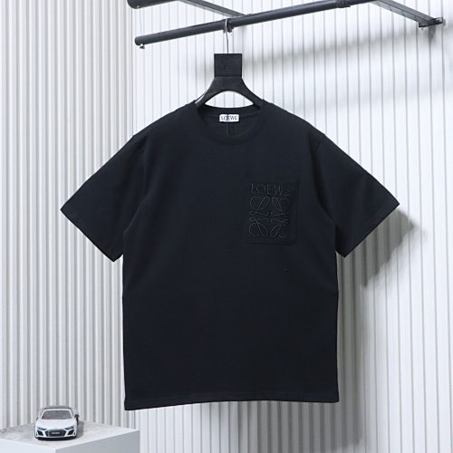 EM Sneakers Loewe Classic Embroidered Letter Pocket T-Shirt Black