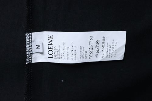 EM Sneakers Loewe Classic Embroidered Letter Pocket T-Shirt Black