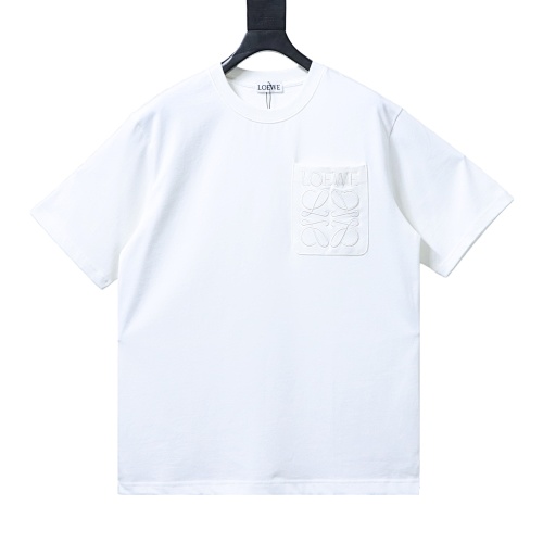 EM Sneakers Loewe Classic Embroidered Letter Pocket T-Shirt White