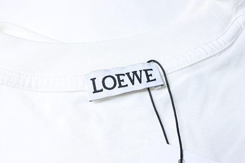 EM Sneakers Loewe Classic Embroidered Letter Pocket T-Shirt White