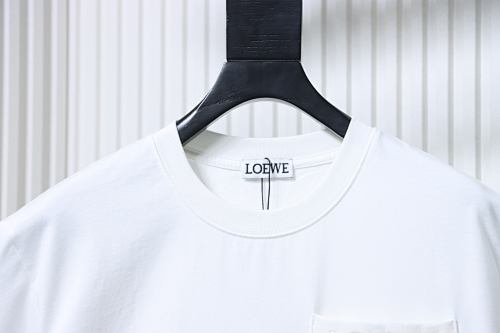 EM Sneakers Loewe Classic Embroidered Letter Pocket T-Shirt White