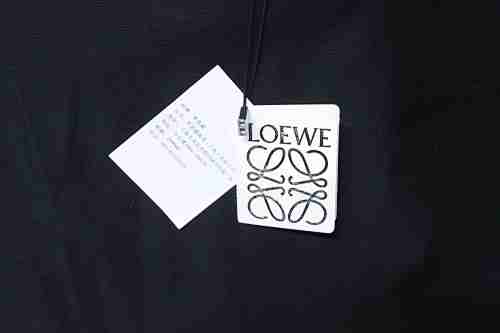 EM Sneakers Loewe Floral Embroidered Logo T-shirt Black