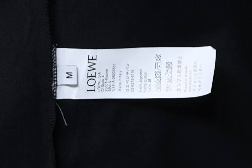 EM Sneakers Loewe Floral Embroidered Logo T-shirt Black