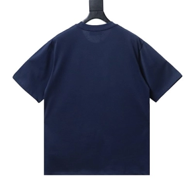 EM Sneakers Loewe Floral Embroidered Logo T-shirt Navy 02