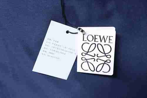 EM Sneakers Loewe Floral Embroidered Logo T-shirt Navy