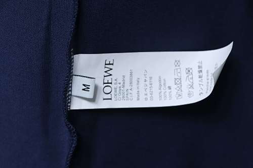 EM Sneakers Loewe Floral Embroidered Logo T-shirt Navy