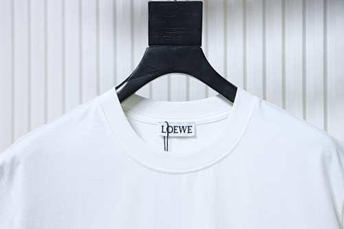 EM Sneakers Loewe Floral Embroidered Logo T-shirt White