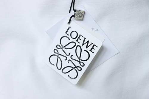 EM Sneakers Loewe Floral Embroidered Logo T-shirt White