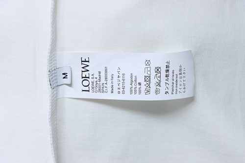 EM Sneakers Loewe Floral Embroidered Logo T-shirt White