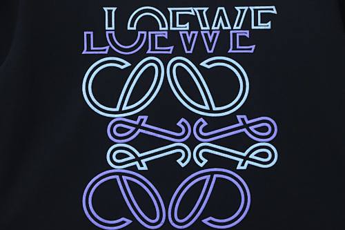 EM Sneakers Loewe Irregular Logo Color-Blocked Foam Print T-Shirt Black