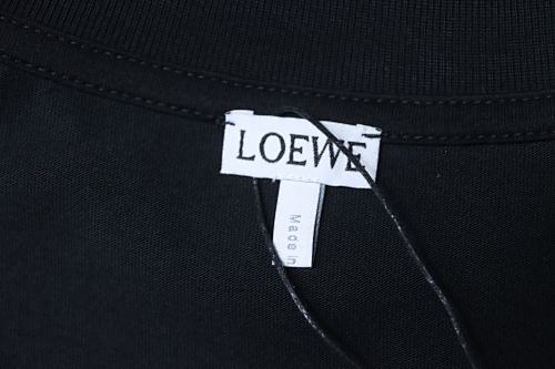 EM Sneakers Loewe Irregular Logo Color-Blocked Foam Print T-Shirt Black