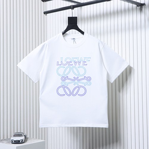 EM Sneakers Loewe Irregular Logo Color-Blocked Foam Print T-Shirt White