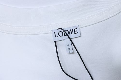 EM Sneakers Loewe Irregular Logo Color-Blocked Foam Print T-Shirt White